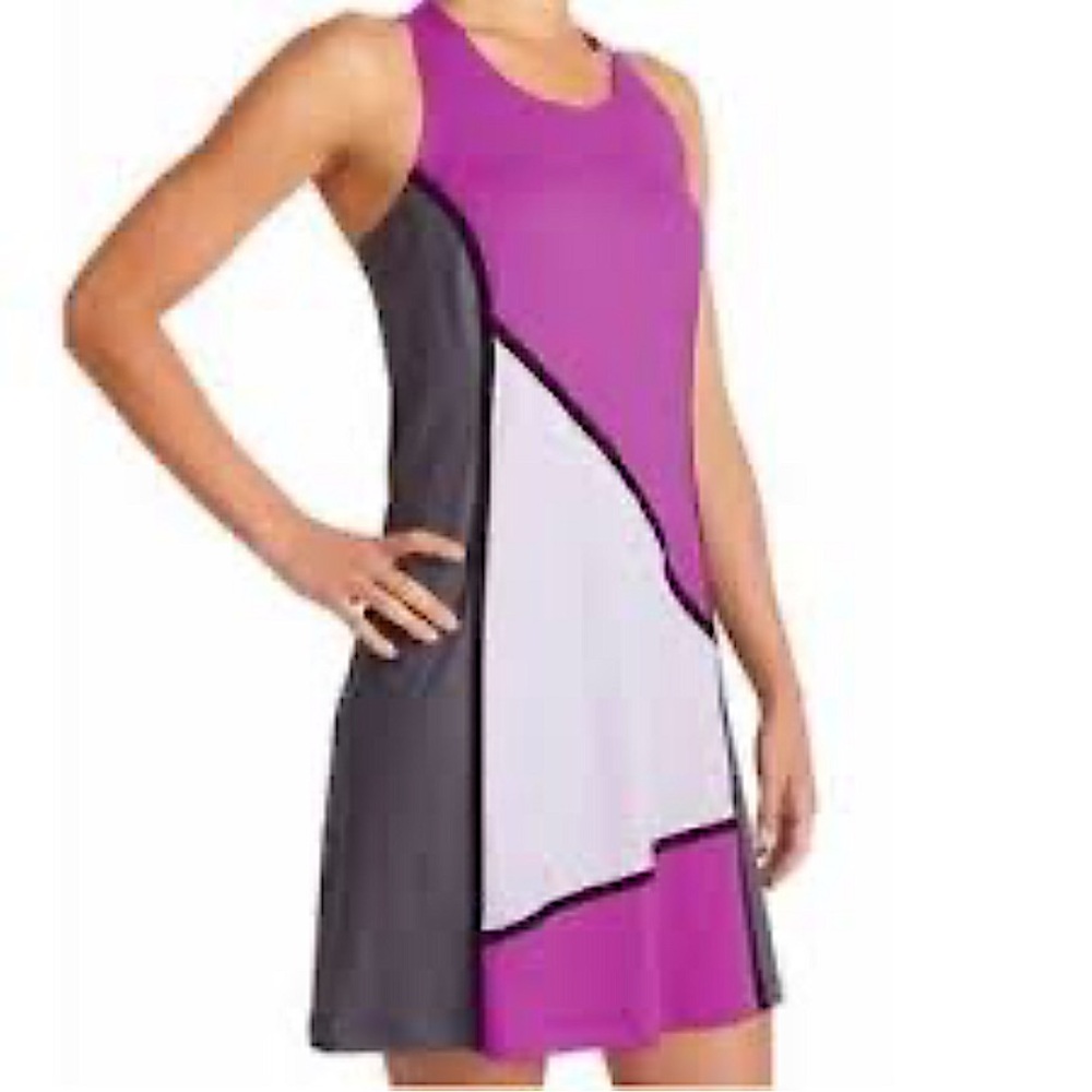 Title Nine Pink Diamalete Dress Sleeveless Pocket Speed Racer Colorblock M Golf